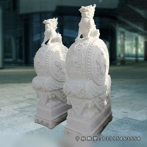 宅门石雕动物抱鼓石雕塑
