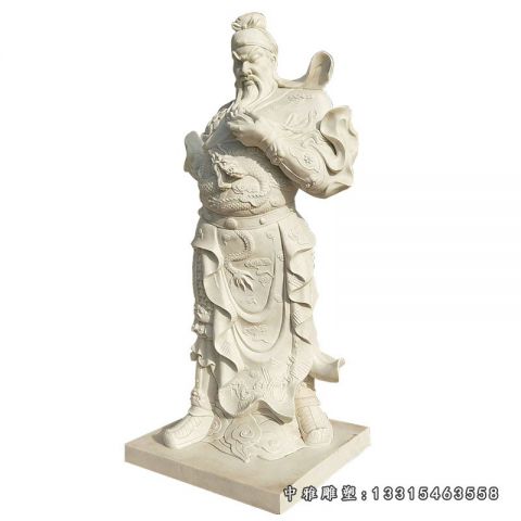古代人物石雕关公雕塑