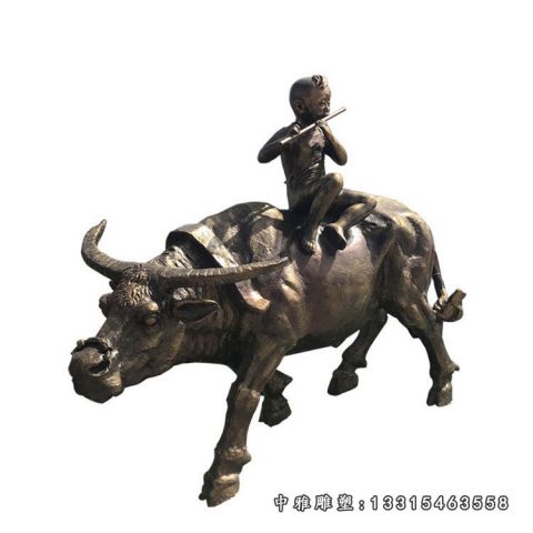铜雕公园牧童