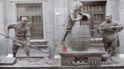 铜雕民俗人物