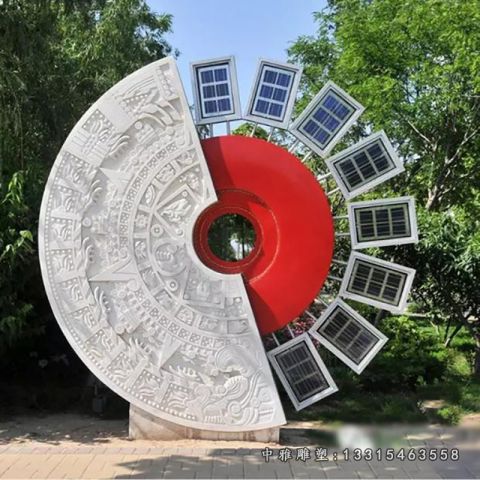 广场齿轮不锈钢雕塑