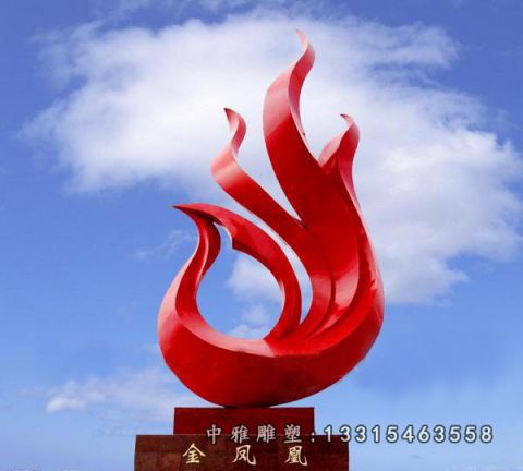 凤凰动物不锈钢雕塑