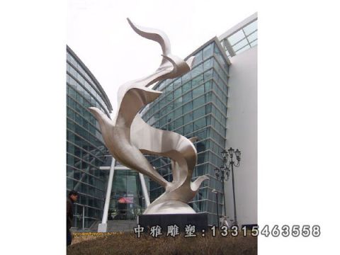 广场不锈钢动物鸽子雕塑