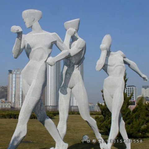 竞走不锈钢人物雕塑