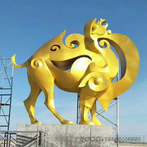 不锈钢广场骆驼雕塑