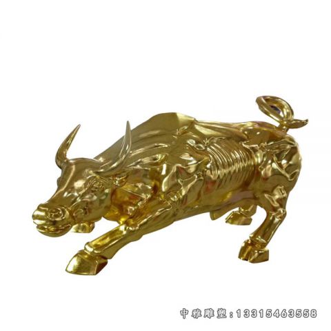 广场动物牛不锈钢雕塑