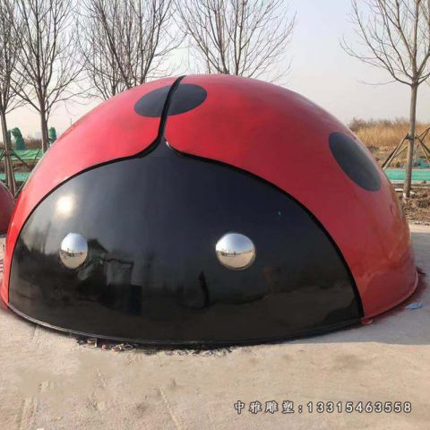 不锈钢公园动物瓢虫雕塑