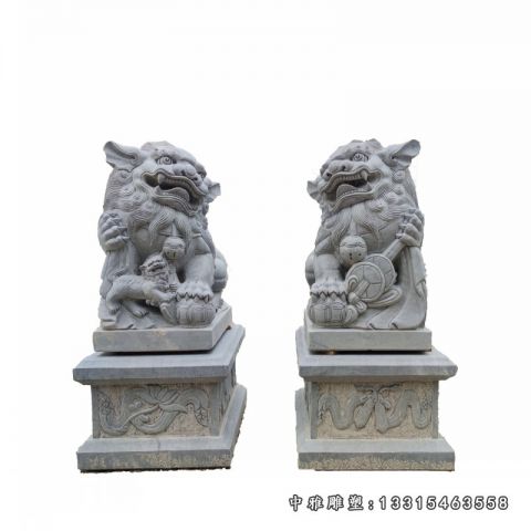 公园狮子石雕雕塑
