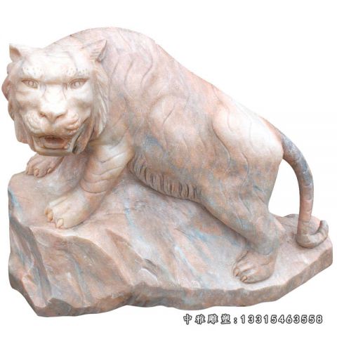 广场动物石雕老虎雕塑
