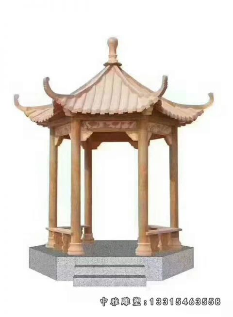 公园石雕凉亭雕塑