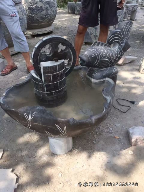 石雕庭院流水池雕塑