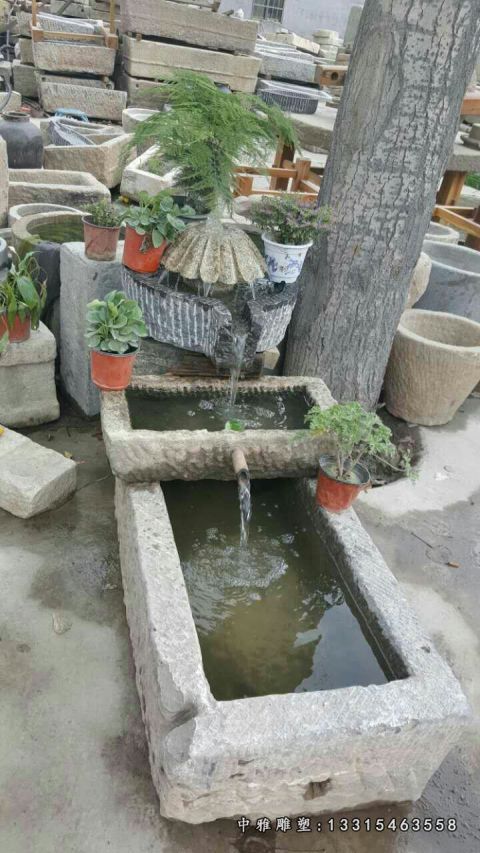 庭院石雕流水池雕塑