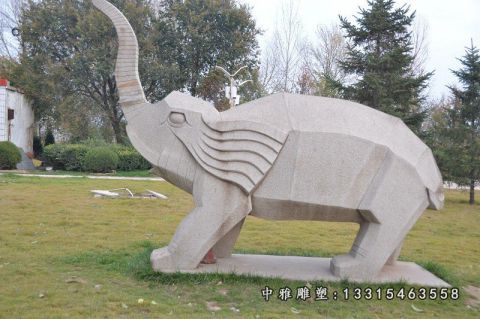 动物石雕大象雕塑