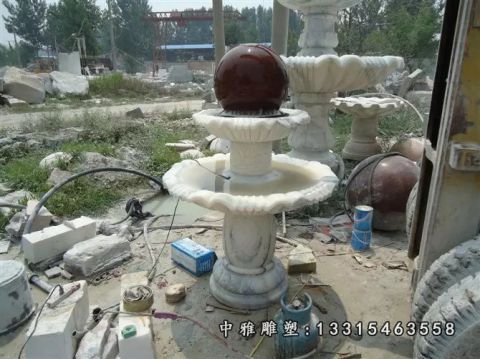 石雕招财风水球雕塑