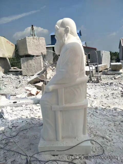 古代人物石雕孟子