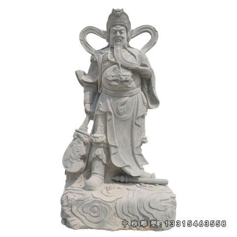 石雕古代人物关公