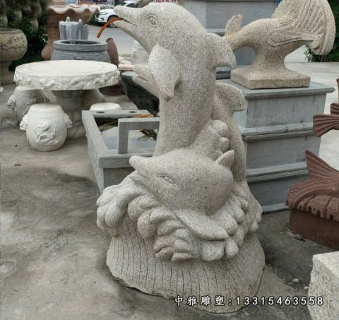 鲸鱼石雕动物