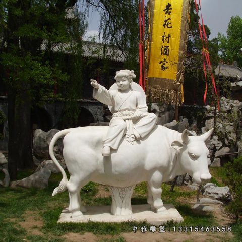 石雕牧童雕塑