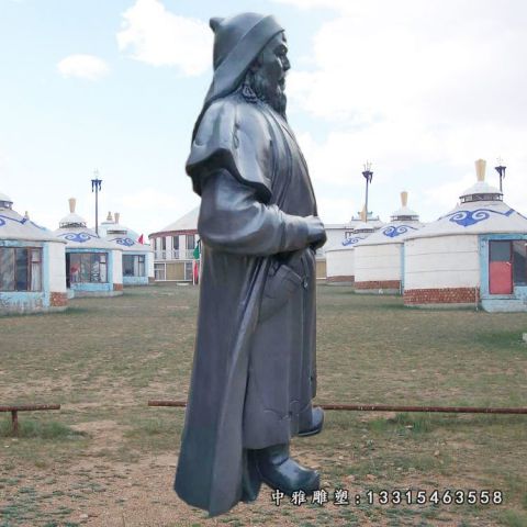 名人铜雕成吉思汗