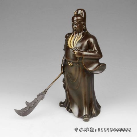 古代人物铜雕关公