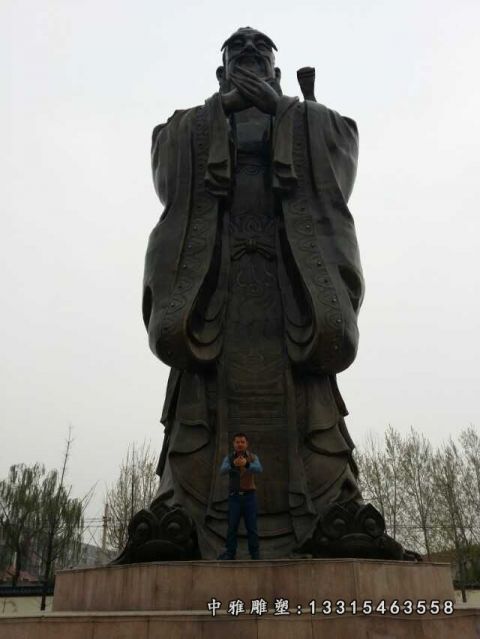 铜雕大型孔子
