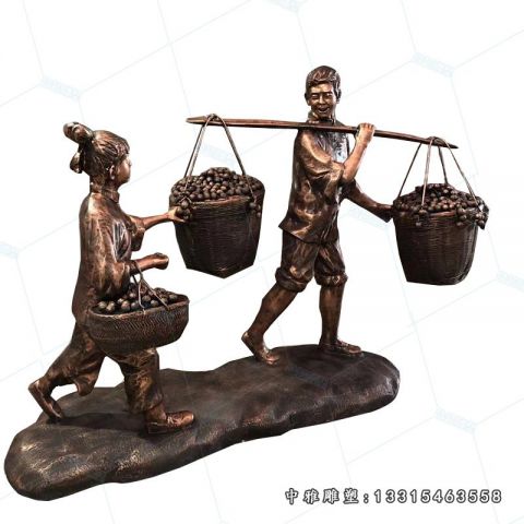 步行街铜雕人物雕塑