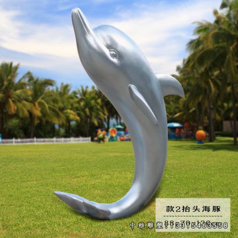 动物海豚不锈钢雕塑