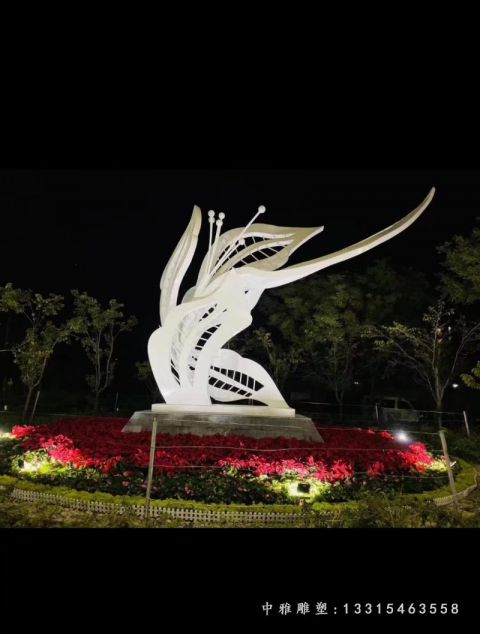 不锈钢公园花朵雕塑