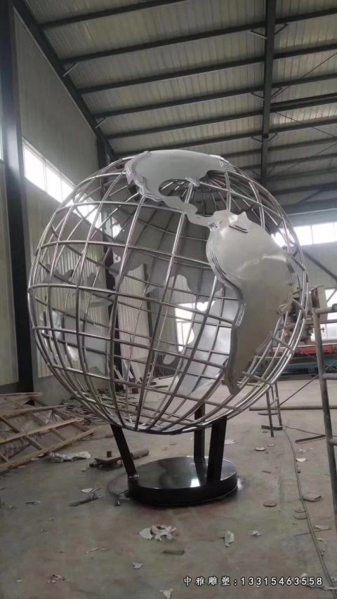 不锈钢广场圆球雕塑