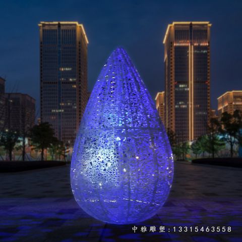 水滴不锈钢景观雕塑