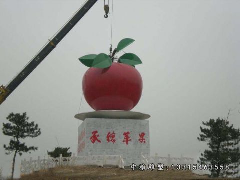 水果不锈钢苹果景观雕塑