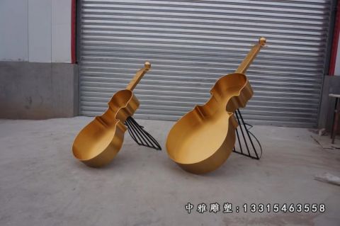 小提琴不锈钢乐器雕塑