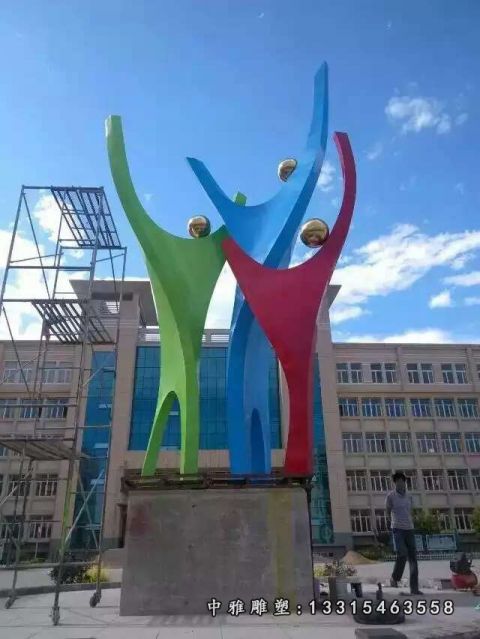 不锈钢公园运动人物雕塑