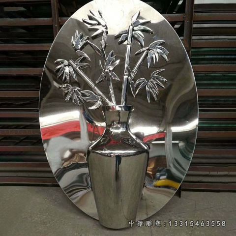 不锈钢艺术花瓶雕塑