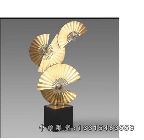 不锈钢公园扇子景观雕塑