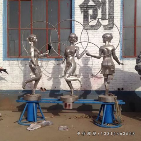艺术体操不锈钢人物雕塑