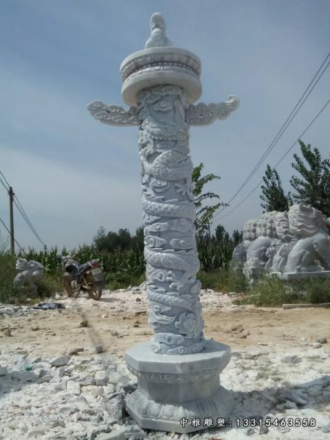 石雕景观龙柱雕塑