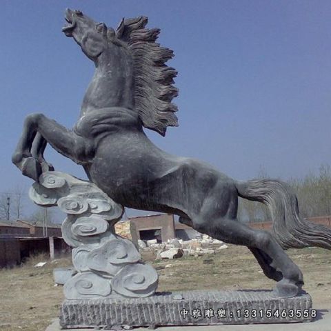 石雕十二生肖马雕塑