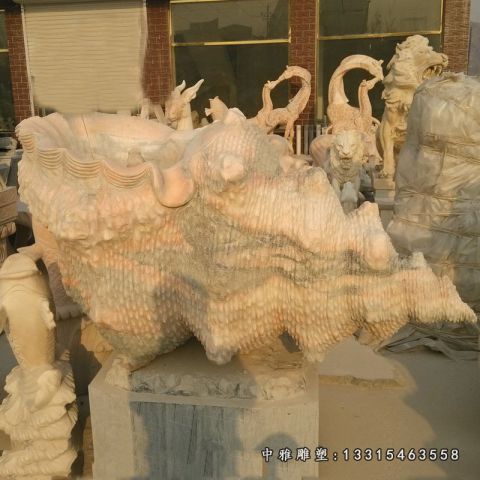 公园石雕海螺