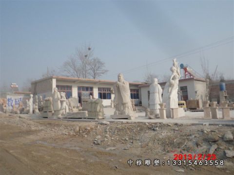 石雕校园孔子