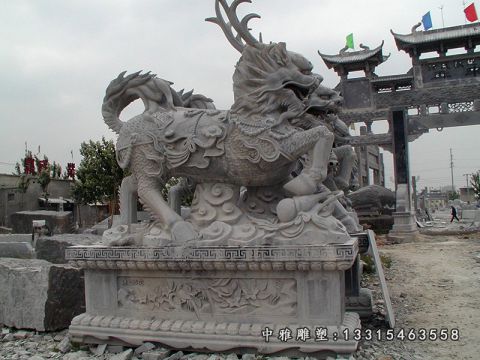 石雕吉祥麒麟