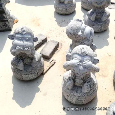 动物石雕猴子