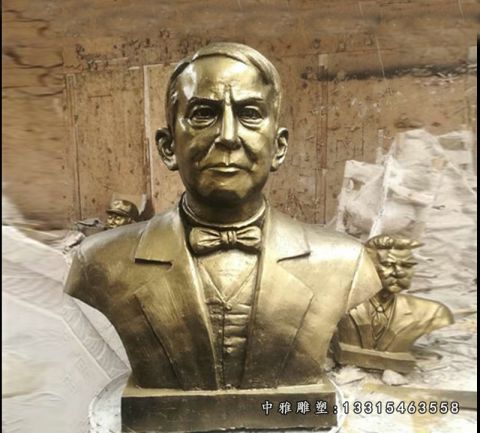 名人铜雕爱迪生胸像