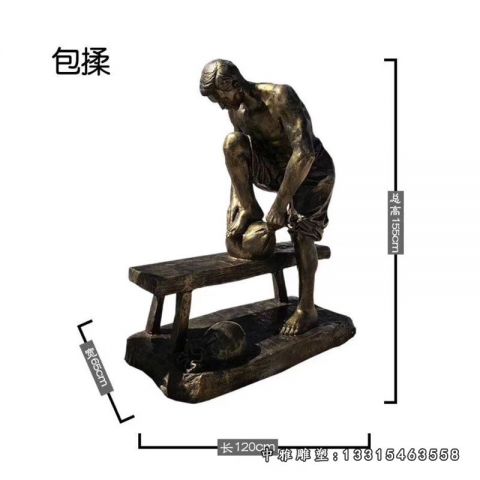 铜雕民俗茶文化人物