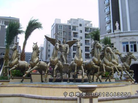 铜雕十二生肖马雕塑