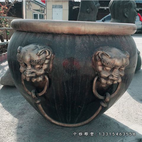 铜雕大型水缸