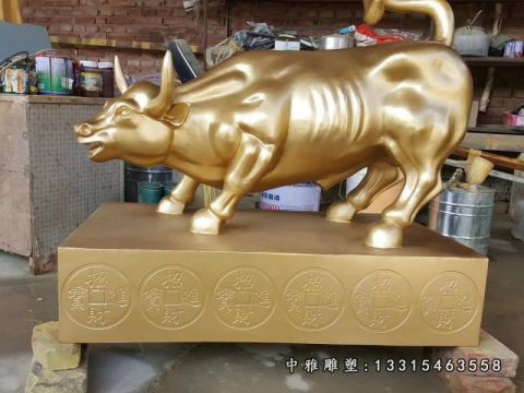 招财铜雕动物牛
