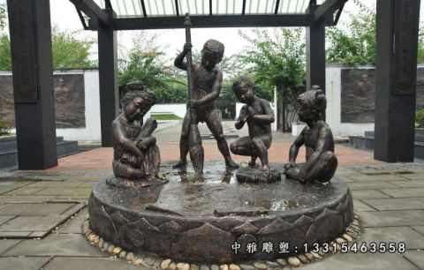 铜雕儿童雕塑
