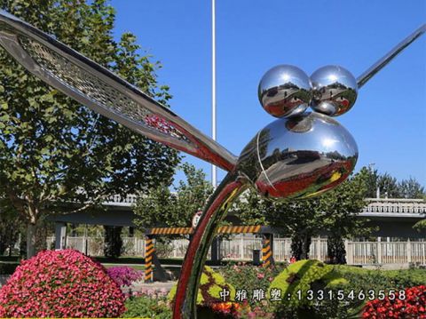动物蜻蜓不锈钢雕塑