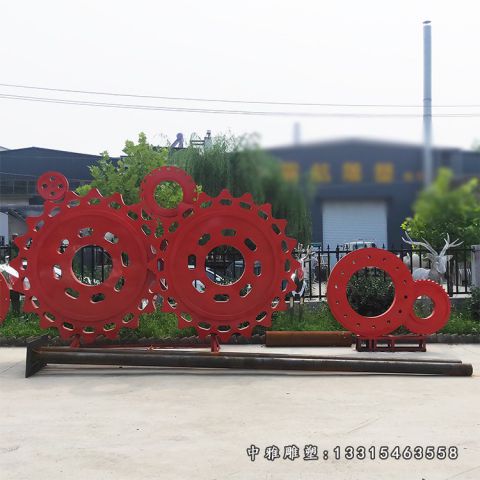 城市齿轮不锈钢雕塑